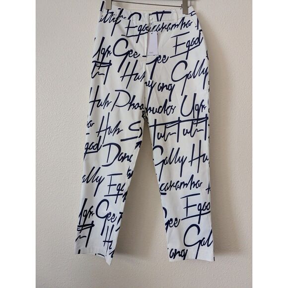 NWT Ovi graffiti party dressy ankle pants Sz M - Picture 6 of 11
